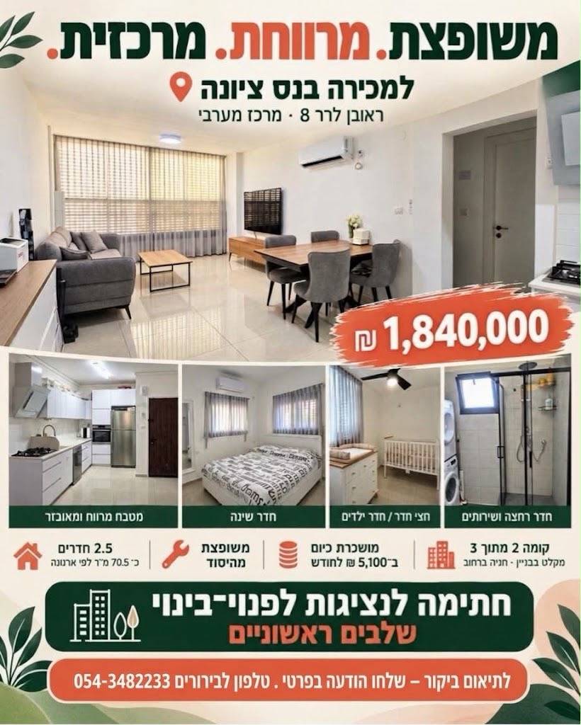 ראובן לרר 8, נס ציונה